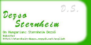 dezso sternheim business card